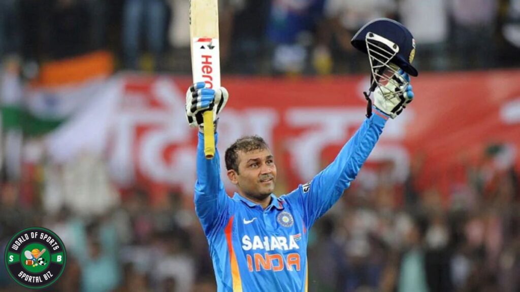 Virender Sehwag scored 3rd highest in ODI